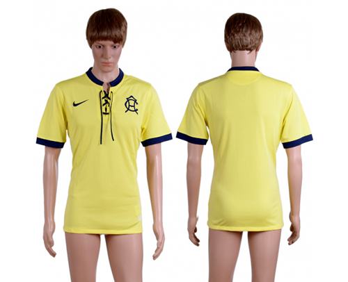 America Blank Yellow Soccer Club Jersey - Click Image to Close